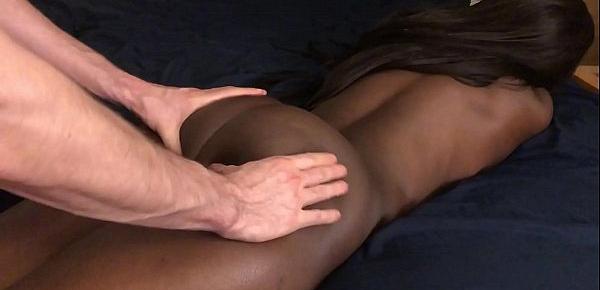  Black Teen Gets Massage And Fingered In Pussy